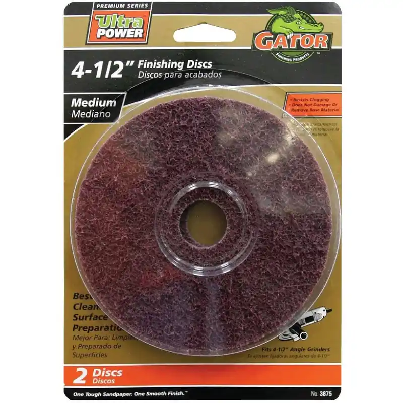 Gator 3875 Medium Fiber Disc 4-1/2 In. (2-Pack)