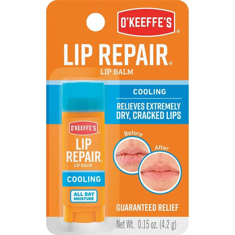 O'Keeffe's K0710108 Cooling Relief Unflavored Lip Repair 0.15 Oz.