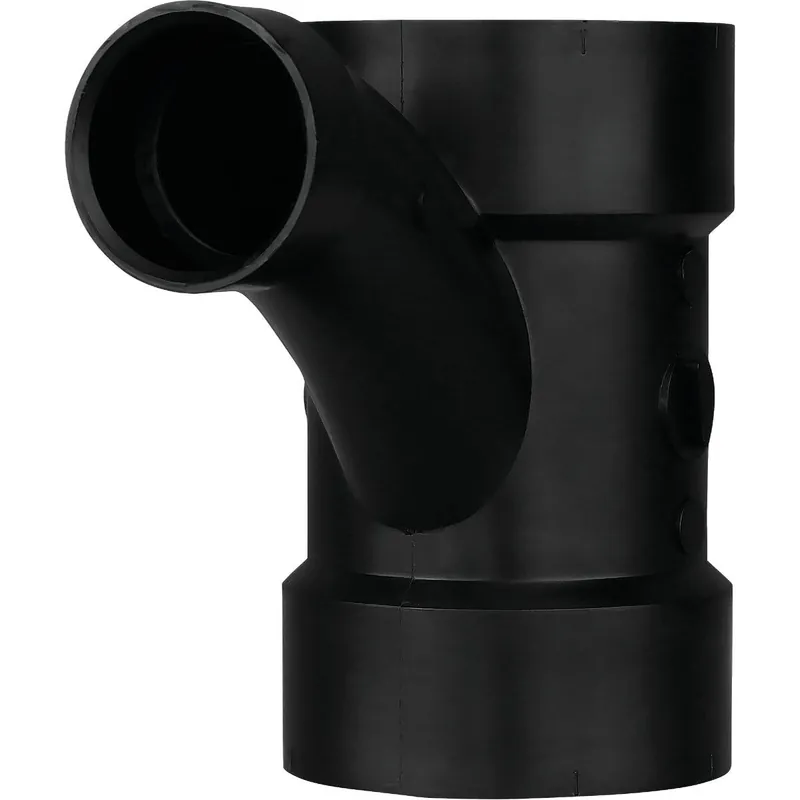 Charlotte Pipe ABS005021200HA 3 x 3 x 1-1/2 In. Hub x Hub x Hub Reducing Long Turn ABS Wye