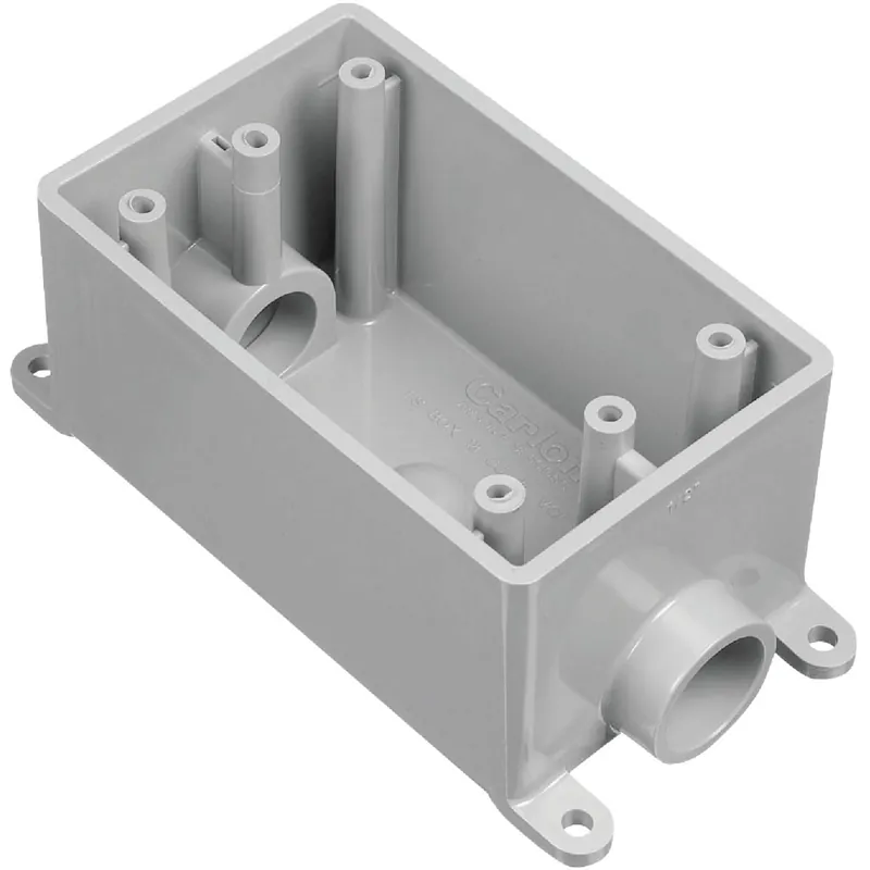 ABB E981DFNCTN Carlon 1-Gang PVC Molded Rigid Non-Metallic Dead-End Termination Wall Box 1/2 In. Outlet