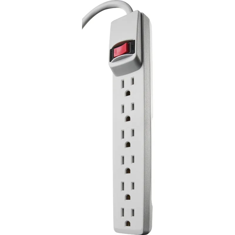 Woods 41367 Plastic 6-Outlet Power Strip with 4 Ft. Cord