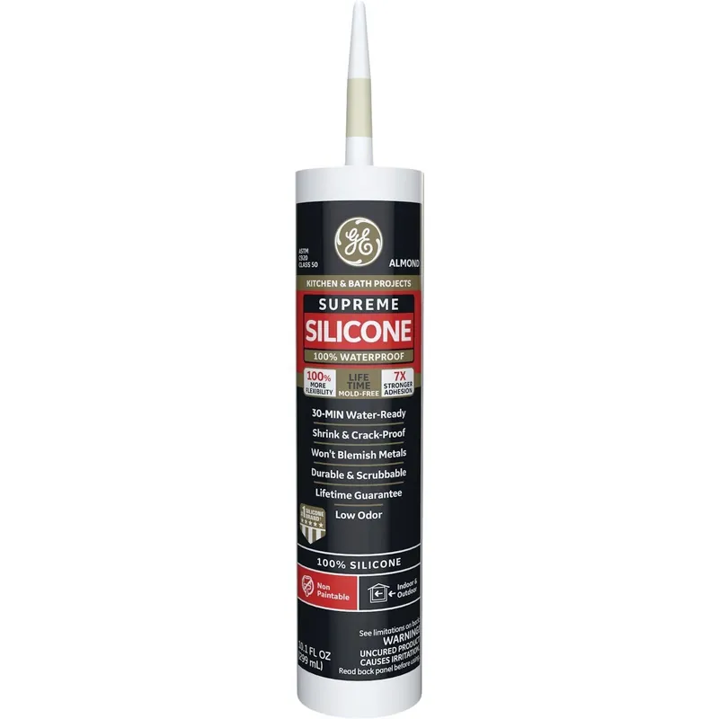 GE 2821632 Supreme Silicone Kitchen & Bath Sealant Almond 10.1oz