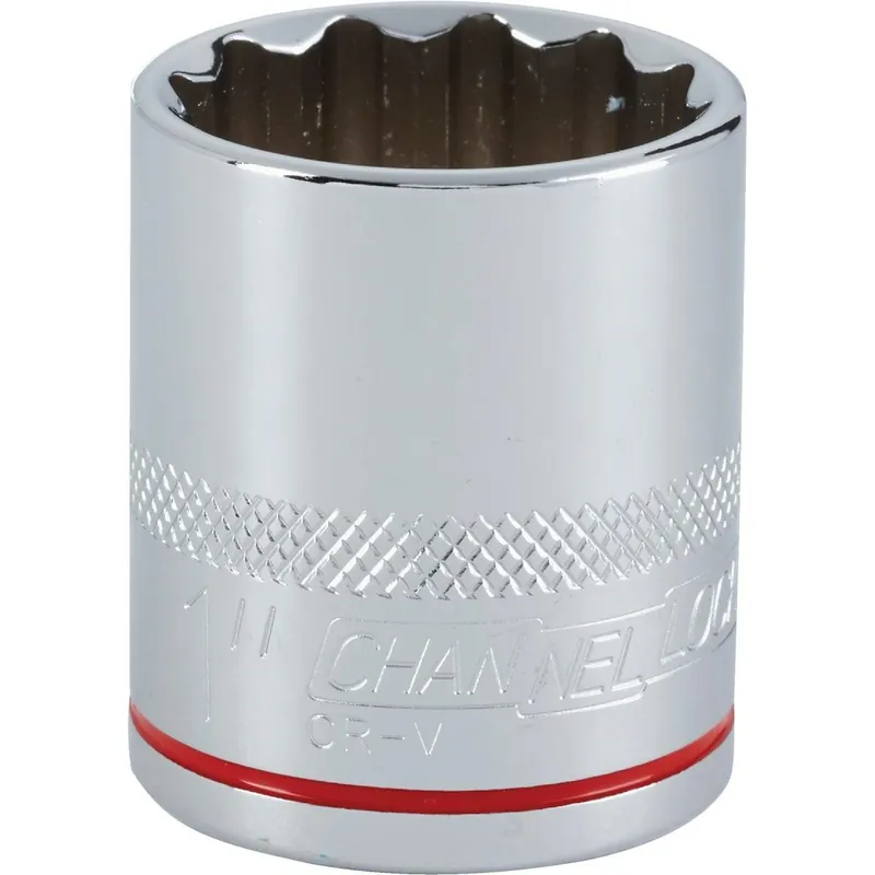 Channellock 333174 1/2 In. Drive 1 In. 12-Point Shallow Standard Socket