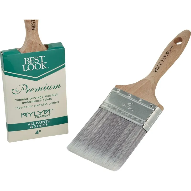 Best Look DIB436-400 Premium 4 In Flat Nylyn Paint Brush