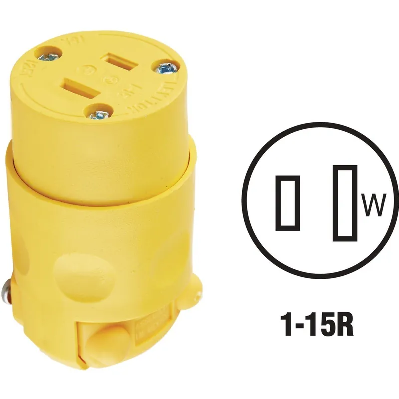 Leviton 115CV 15A 125V 2-Wire 2-Pole Residential Grade Cord Connector