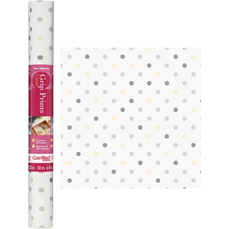 Con-Tact 04F-C7HW0-06 Grip Print Non-Adhesive Shelf Liner 18 In. x 4 Ft.