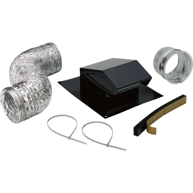 Broan RVK1A 3 In./4 In. Exhaust Fan Roof Vent Kit (7-Piece)