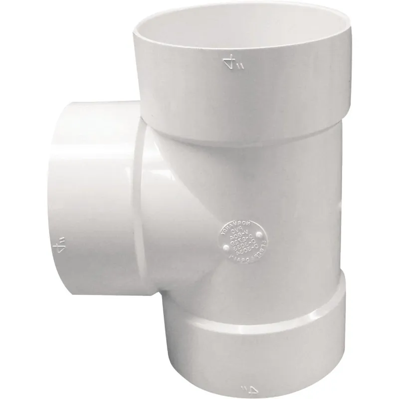 IPEX 414104BC Canplas 4 In. PVC Sewer and Drain Sanitary Bull Nose Tee