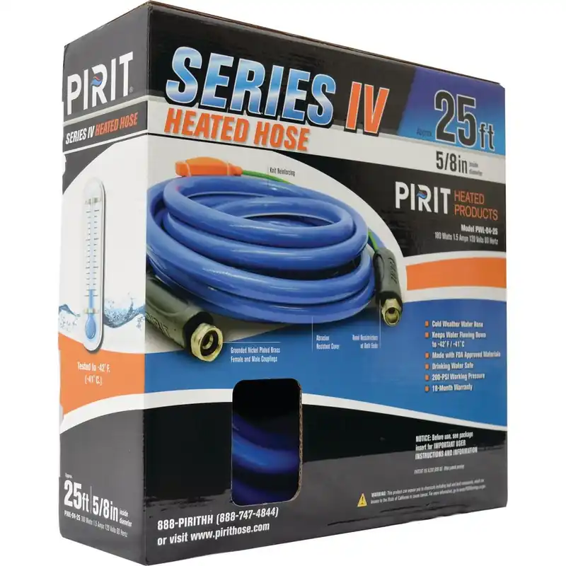Pirit PWL-05-25 Heated Water Hose 5/8 In. Dia. x 25 Ft. L.
