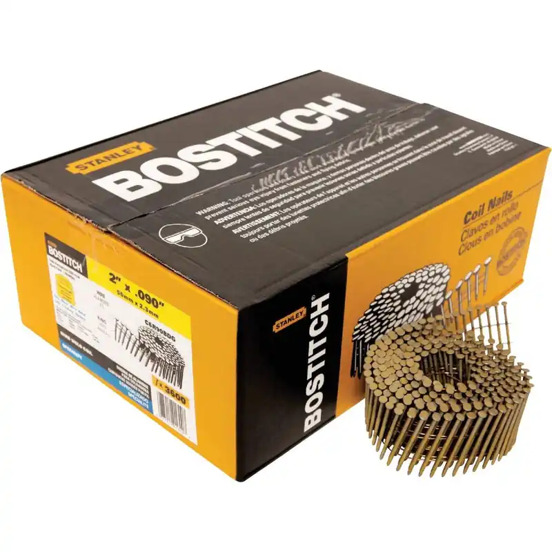 Bostitch C6R90BDG 15 Degree Wire Weld Galvanized Coil Siding Nail 2 In. x .092 In. (3600 Ct.)