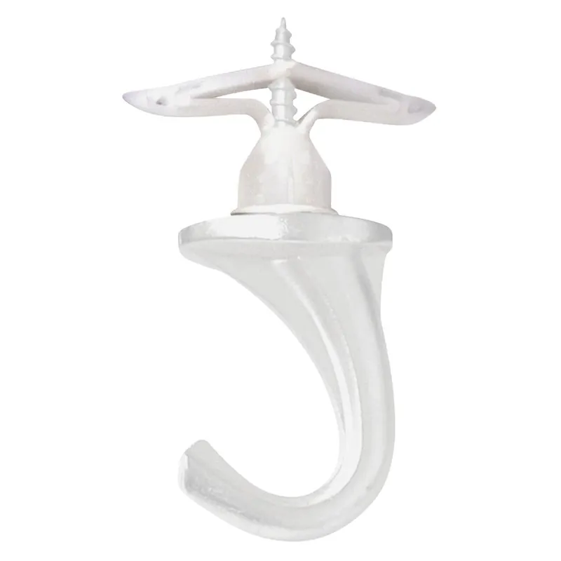 HILLMAN 122407 Anchor Wire Versa Small 2 Hooks & 2 Anchors White Nylon Swag Hook