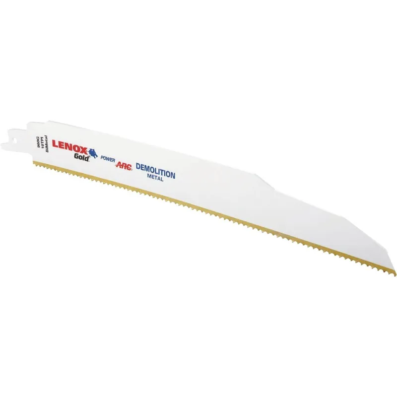 Lenox 21089960GR Gold Power Arc 9 In. 10 TPI Metal Demolition Reciprocating Saw Blade (5-Pack)