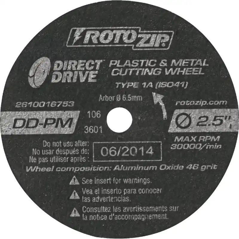 Rotozip DD-PM5 Direct Drive 2-1/2 In. 30,000 rpm Plastic and Metal Cutting Wheel