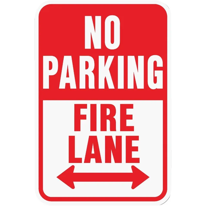 Hy-Ko HW-26 Heavy-Duty Aluminum Sign No Parking Fire Lane