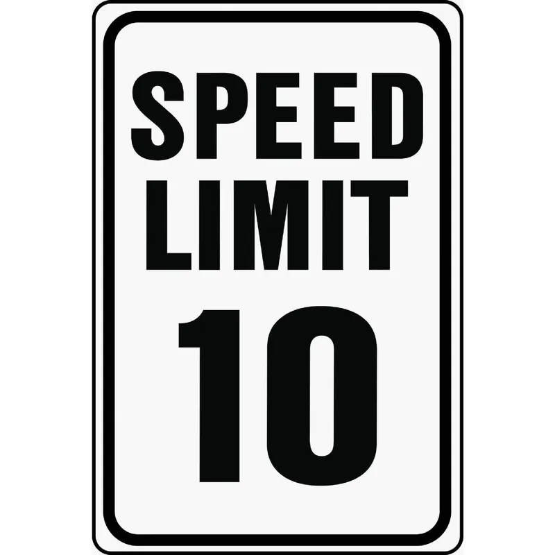 Hy-Ko HW-10 Heavy-Duty Aluminum Sign Speed Limit 10