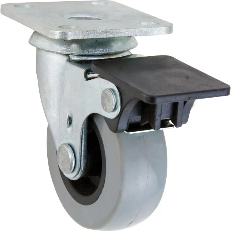 Shepherd Hardware 3542 Thermoplastic Swivel Plate Caster with Brake
