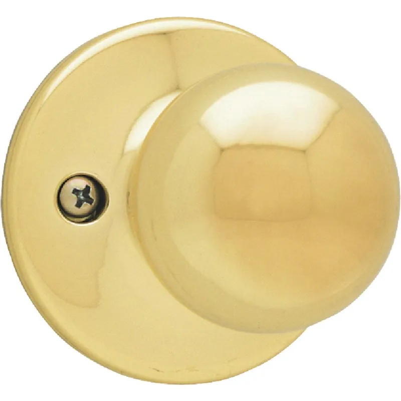 Kwikset 488P3CP Polished Brass Polo Dummy Door Knob