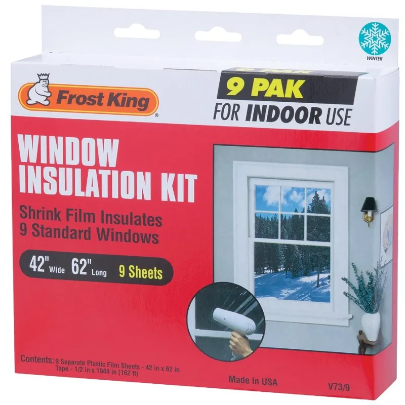 Frost King V73/9H Indoor Shrink Film Window Kit 42 In. x 62 In. (9-Pack)