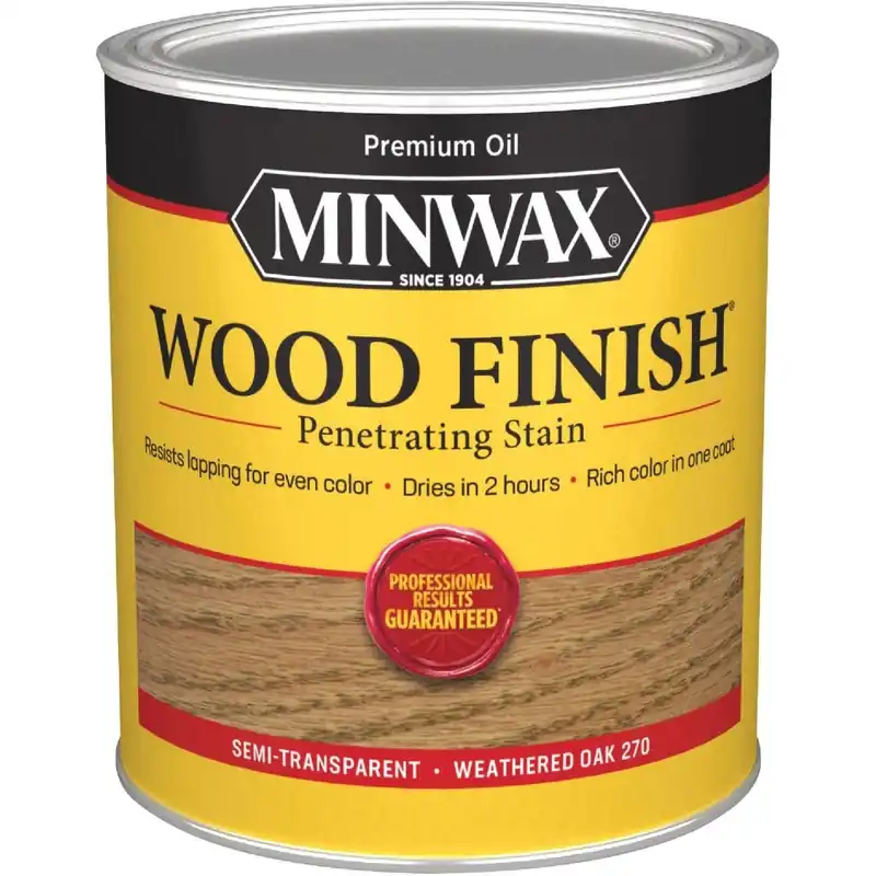 Minwax 700474444 Wood Finish Penetrating Stain Weathered Oak 1 Qt.