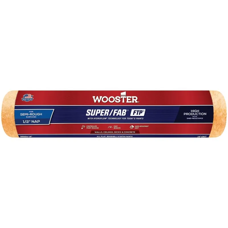 Wooster Brush RR924-14 Super/Fab FTP 14 In. x 1/2 In. Knit Fabric Roller Cover