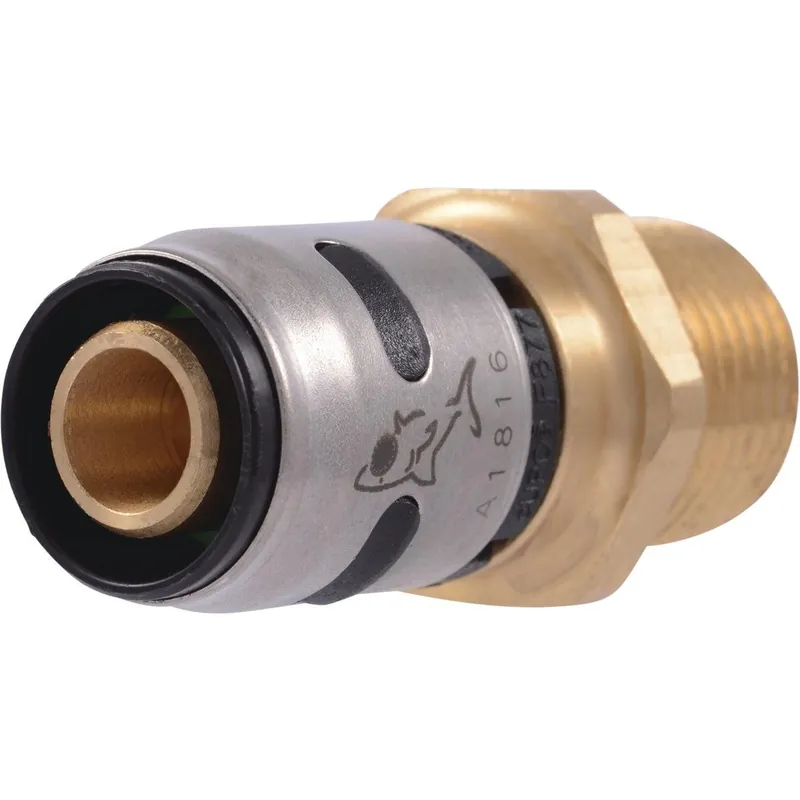 SharkBite K120A EvoPex 1/2 In. x 1/2 In. MPT Push-to-Connect Plastic Connector