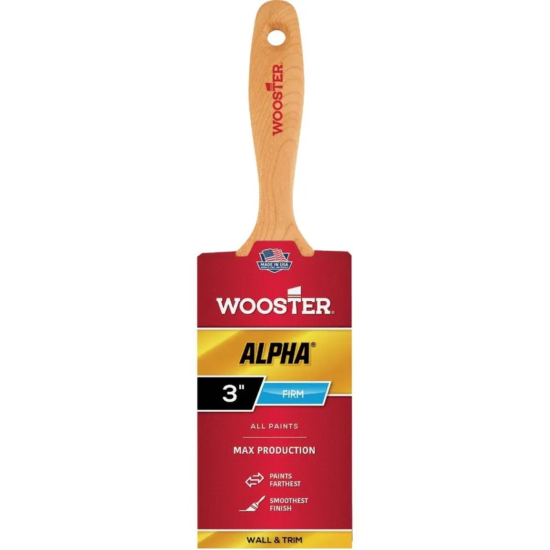 Wooster Brush 4233-3 Wooster Alpha 3 In. Firm Flat Varnish Paint Brush