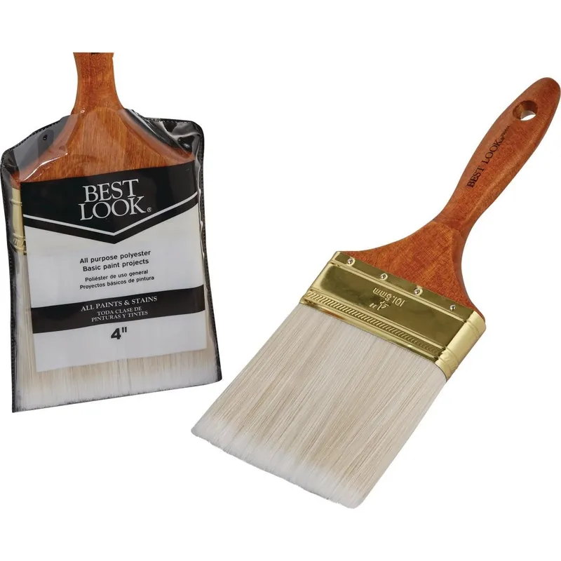 Best Look 780444 General Purpose 4 In. Flat Polyester Paint Brush