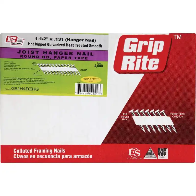 Grip-Rite GRJH4DZHG Joist Hanger Nails 10 ga 1-1/2 In. 4000 Ct.