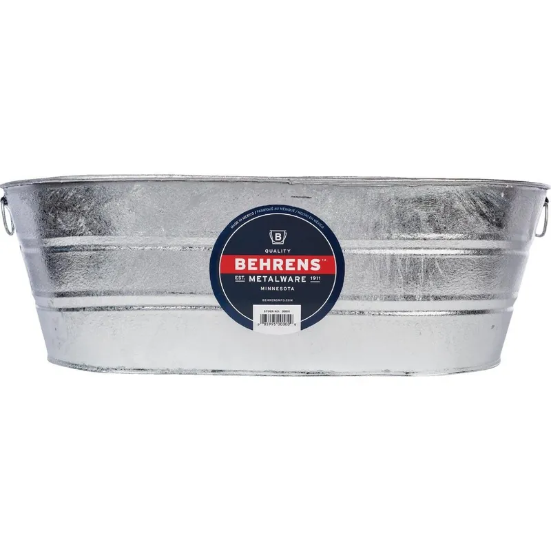 Behrens 3-OV Behrens 16 Gal Oval Round Hot-Dipped Utility Tub