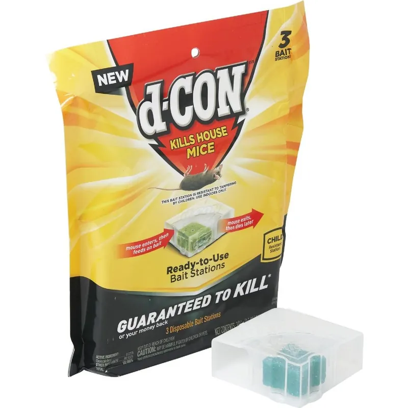 dCON 1920099427 D-Con Disposable Corner Fit Mouse Bait Station 3-Pack