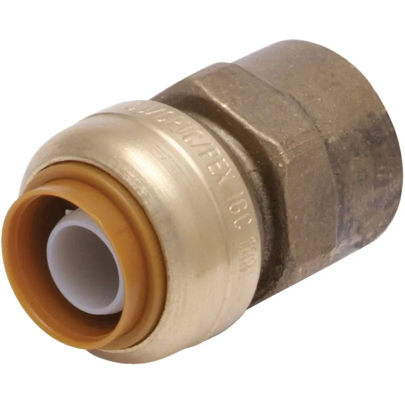 SharkBite U088LFA 3/4 In. x 3/4 In. FNPT Straight Brass Push-to-Connect Female Adapter