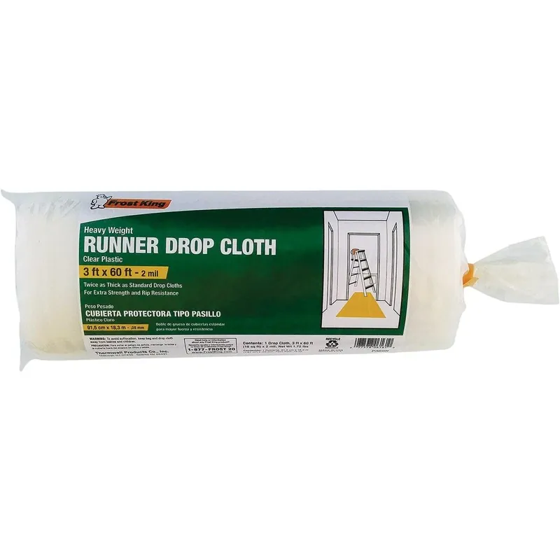Frost King P360N Runner Plastic 3 Ft. x 60 Ft. Drop Cloth