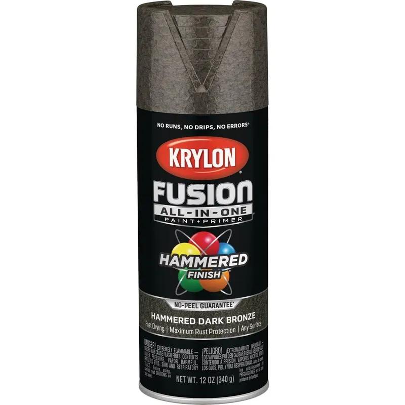 Krylon K02787007 Fusion All-In-One Hammered Spray Paint & Primer Dark Bronze