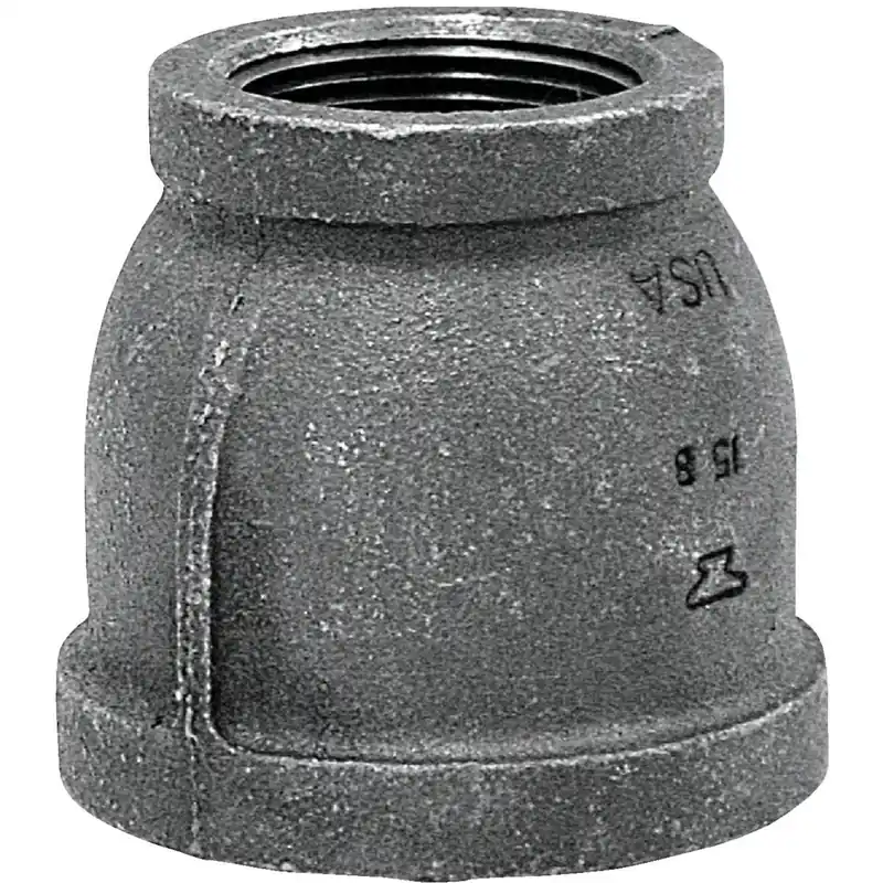 Anvil 8700134557 1-1/2 In. x 1-1/4 In. Malleable Black Iron Reducing Coupling