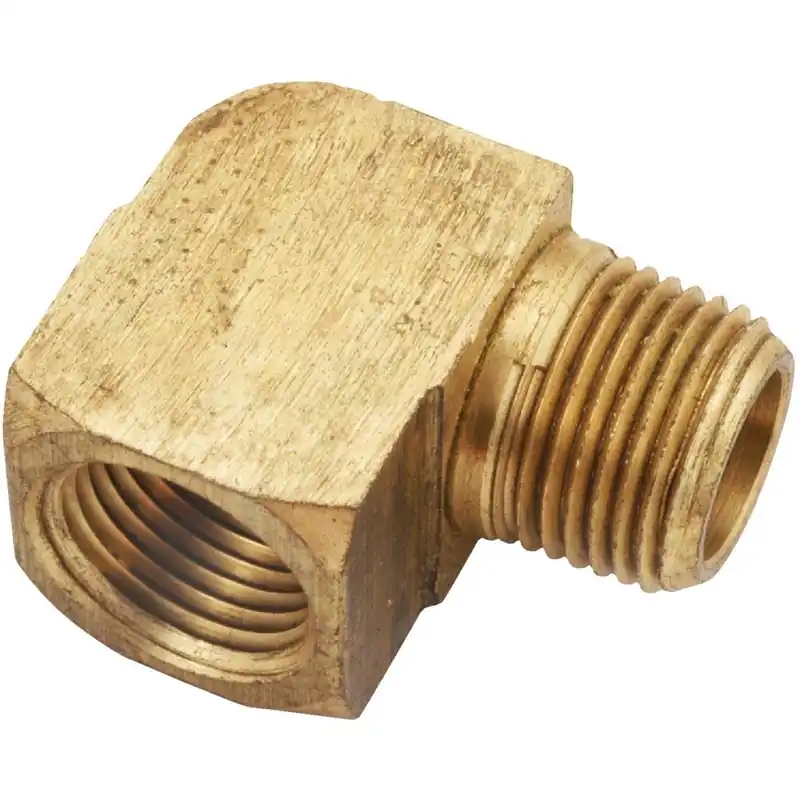 Anderson Metals 756116-04 1/4 In. 90 Deg. Yellow Brass Elbow (1/4 Bend)
