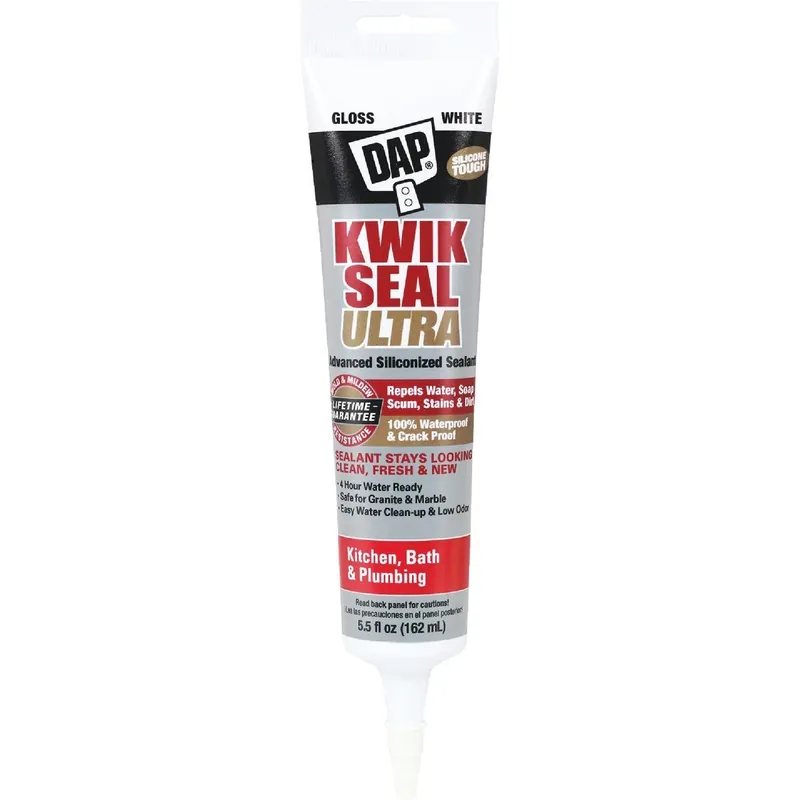 DAP 18914 KWIK SEAL ULTRA 5.5 Oz White Siliconized Kitchen & Bath Sealant