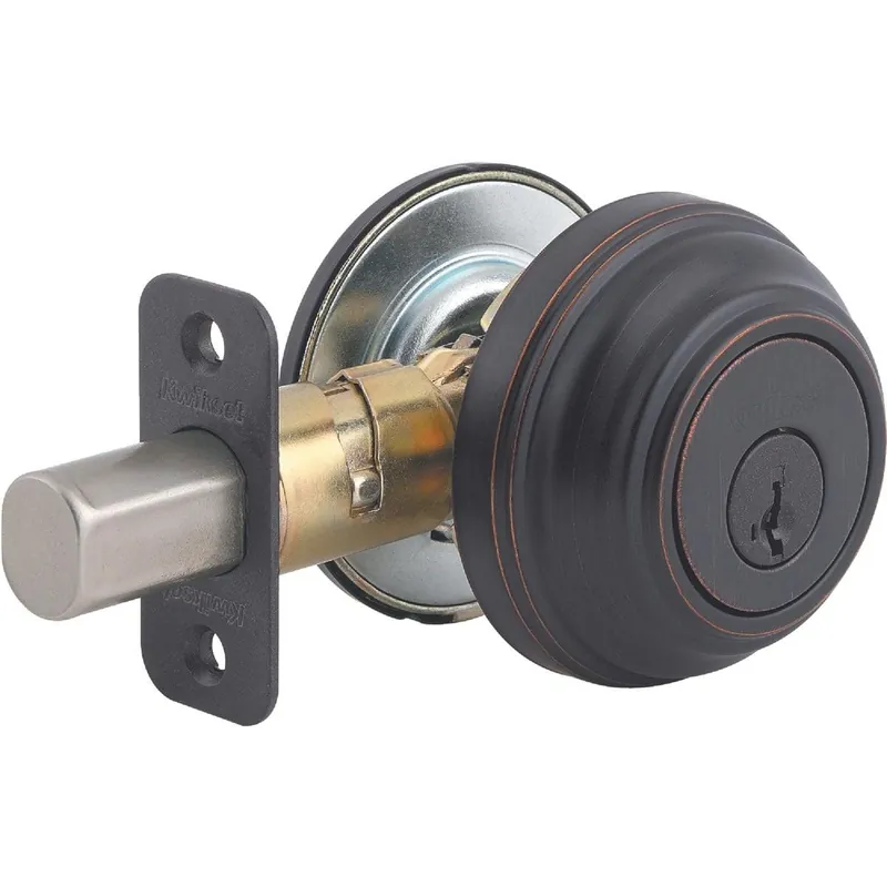 Kwikset 98011PSMTCPK4V1 Venetian Bronze Single Cylinder Deadbolt