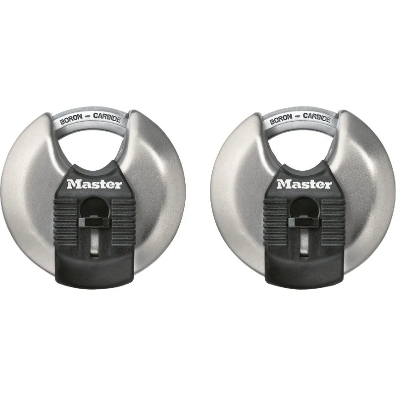 Master Lock M40XT Magnum 2-3/4 In. W. Stainless Steel Discus Keyed Alike Padlock (2-Pack)