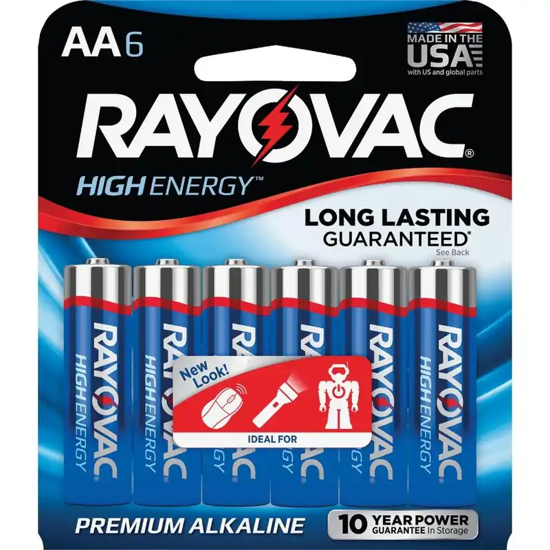 Rayovac 815-8T High Energy AA Alkaline Battery (8-Pack)