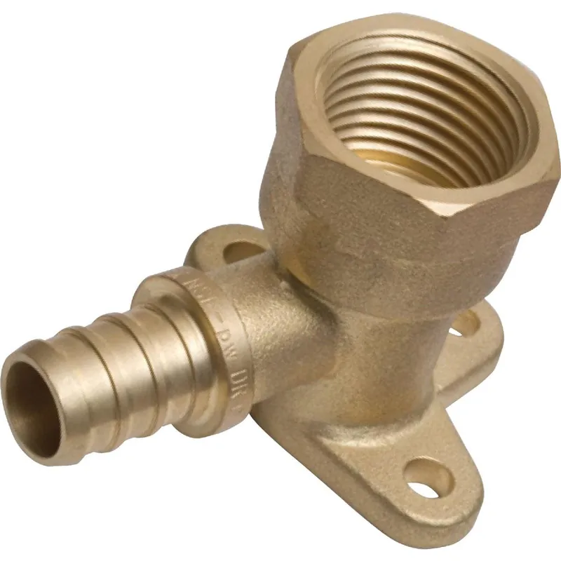SharkBite UC334LFA 1/2 In. CF x 1/2 In. FPT Barbed 90 Deg. Drop Ear Brass Elbow (1/4 Bend)