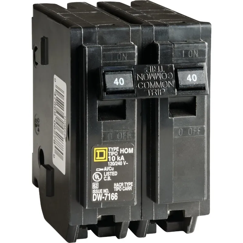 Square D HOM240CP Homeline 40A Double-Pole Standard Trip Circuit Breaker