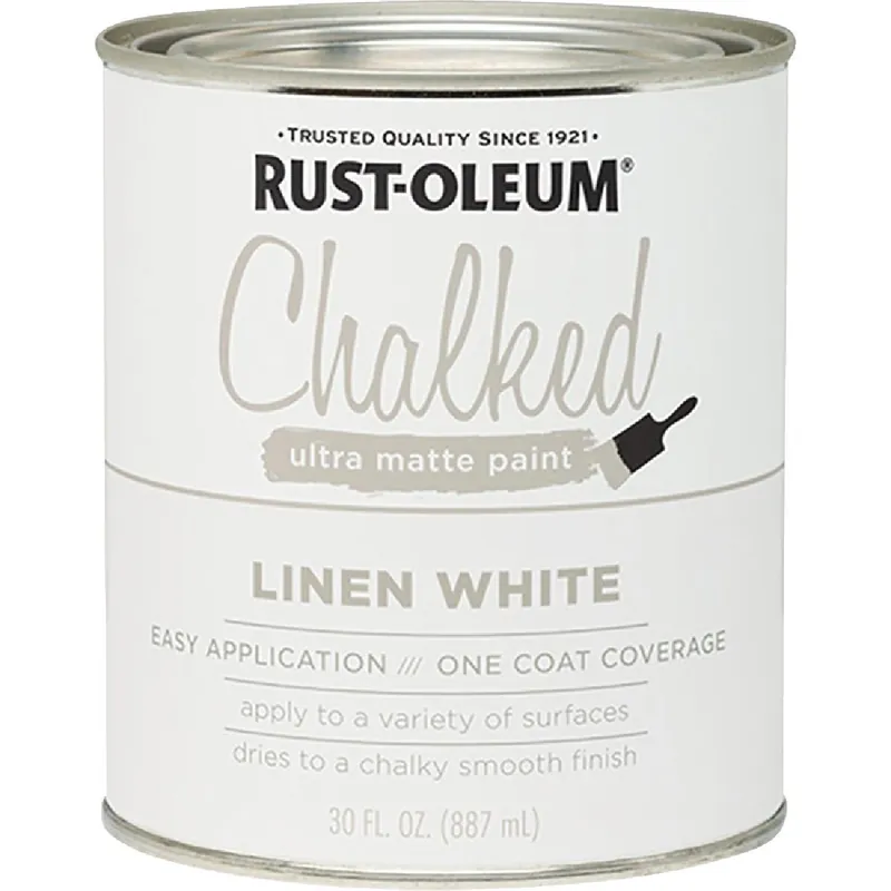Rust-Oleum 285140 Chalked Linen White Ultra Matte 30 Oz. Chalk Paint