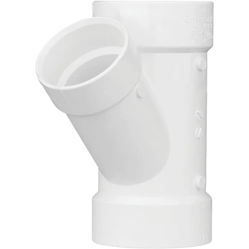 Charlotte Pipe PVC006012000HA 4 In. x 3 In. Schedule 40 DWV Reducing PVC Wye