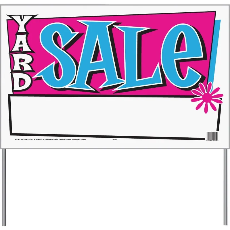 Hy-Ko 24203 Yard Sale Polybag Sign