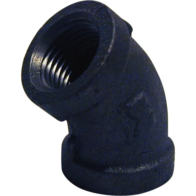 Southland 520-207BG MUE520-207BG 1-1/2 In. 45 Deg. Malleable Black Iron Elbow (1/8 Bend)