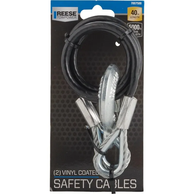 Reese Towpower 7007500 Safety Tow Cable 40 In. x 500 Lb. (2-Pack)