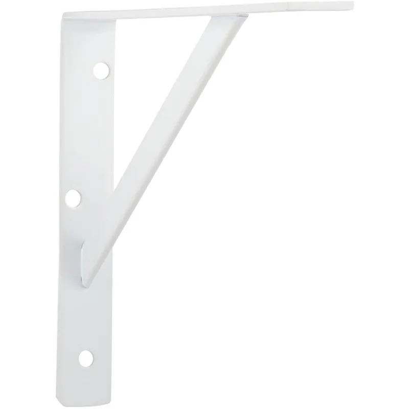 Knape & Vogt 208 WH 300 12 In. D. x 8 In. H. White Super Duty L-Bracket