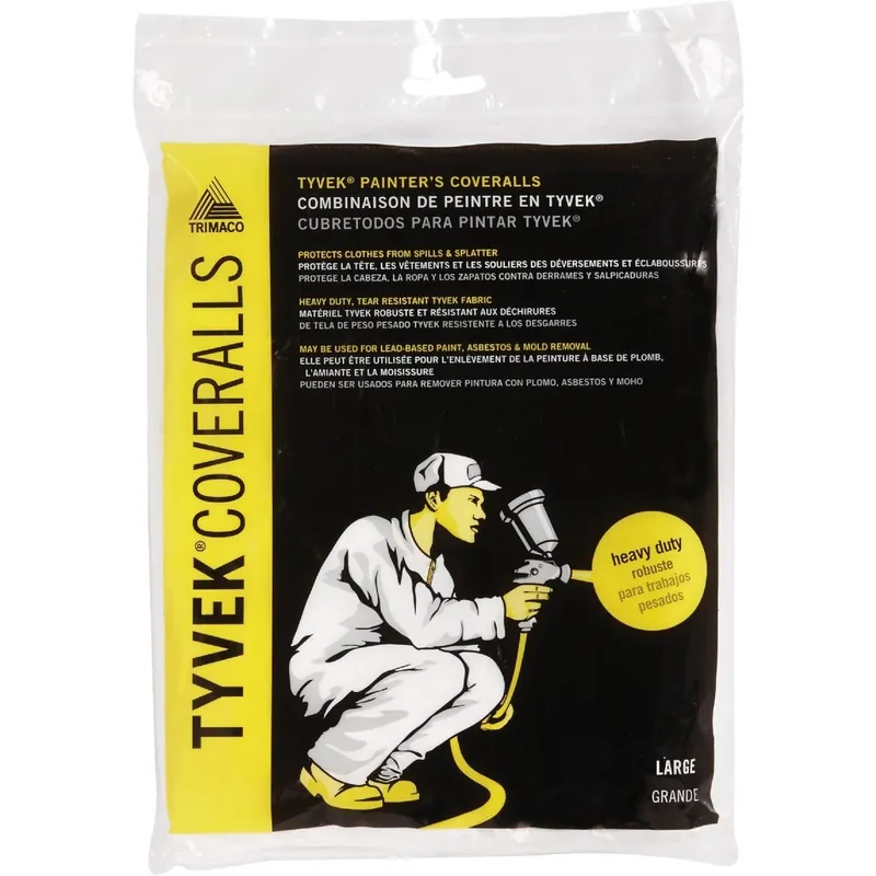 Trimaco 14122 Tyvek Large Reusable Painter's Coveralls