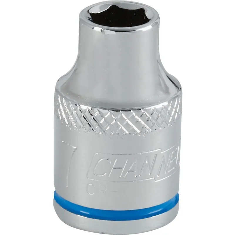 Channellock 302697 3/8 In. Drive 7 mm 6-Point Shallow Metric Socket