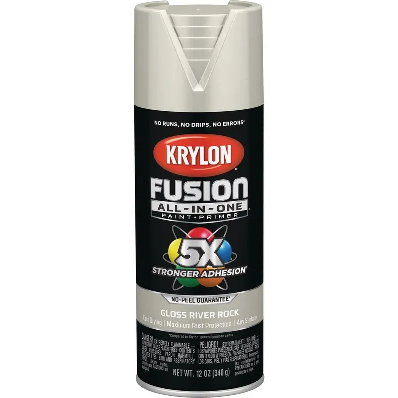 Krylon K02721007 Fusion All-In-One Gloss Spray Paint & Primer River Rock